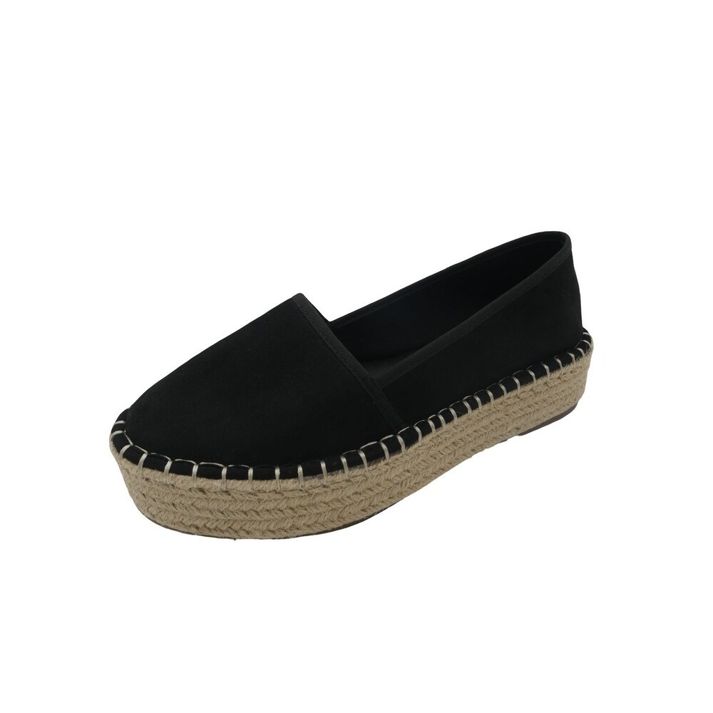 ASOS DESIGN Julee Women's 9 Black Flatform Espadrilles Slip On Platform